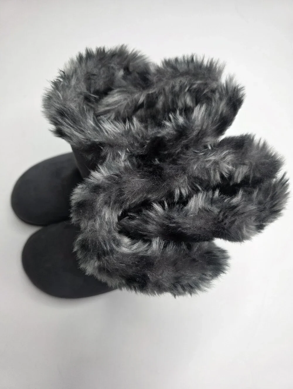 Vionic Fairfax Womens Boots Size 6 Gray Faux Fur Lined Orthaheel Slip On Ease